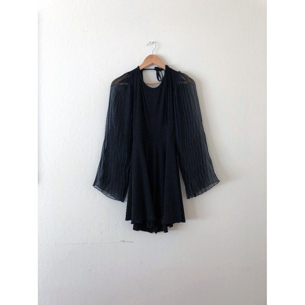 ASOS Black Long-Sleeved Backless Romper